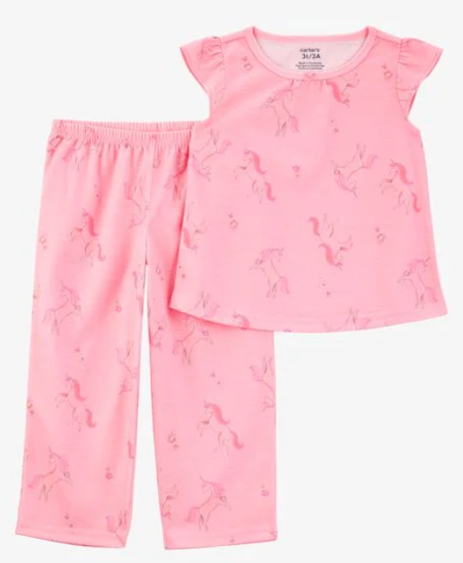 Pijama de Unicornio de 2 Piezas para Niña