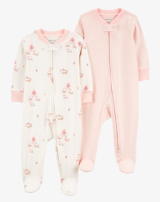 Set de 2 pijamas - Duerme y juega - Rosa