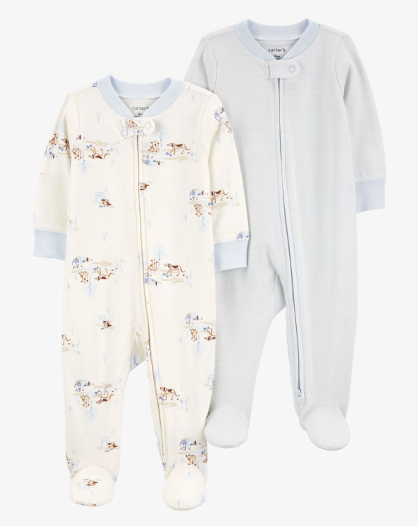 Set de 2 pijamas - Duerme y juega - Celeste