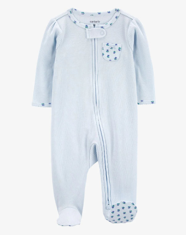 Pijama de borde floreado