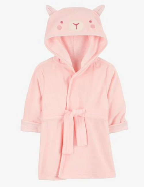 Bata de baño de ovejita rosa