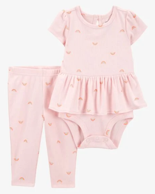 Conjunto arcoíris rosa