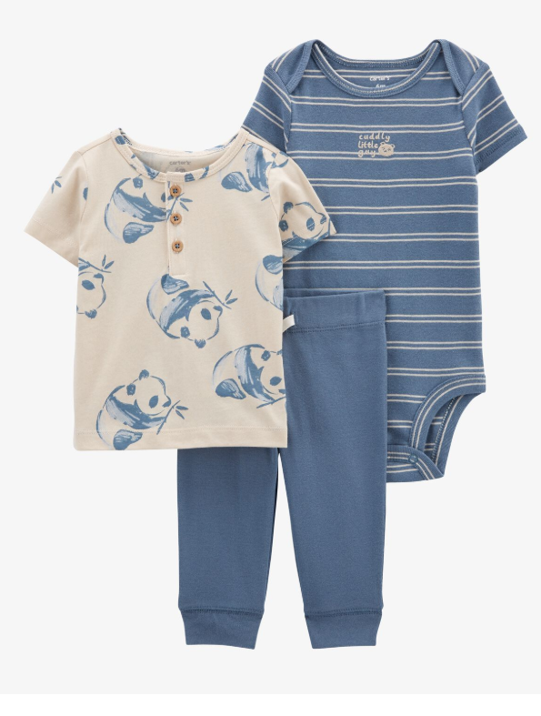 Conjunto de 3 piezas de Pandas