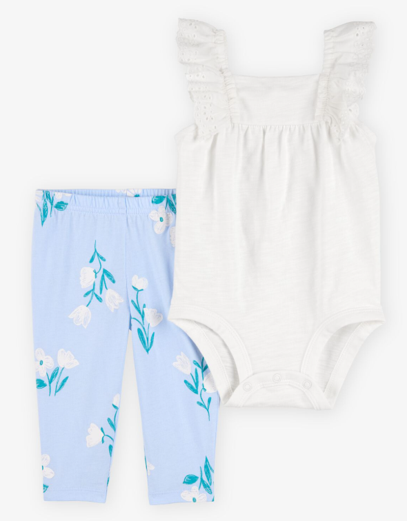 Conjunto de flores blancas